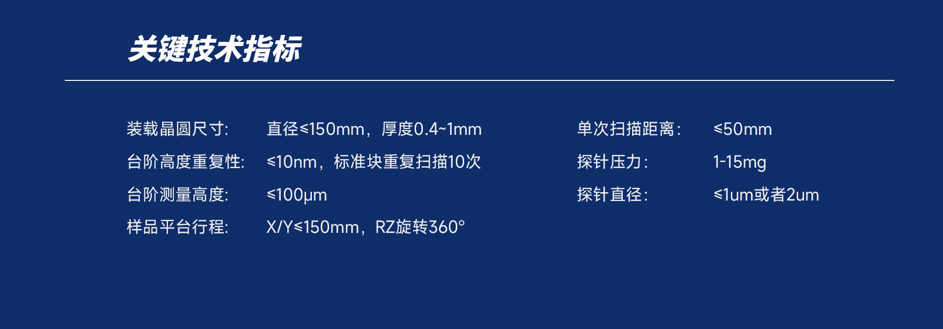 國產(chǎn)臺階儀JS100A技術(shù)指標(biāo)